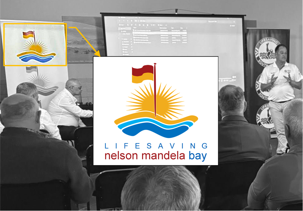 Nelson Mandela Bay Surf Lifesaving logo designed by AM Strategic still in use with the World Lifesaving Championships 2026